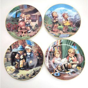 Hummel LIttle Companions Series Danbury Mint Plate Set of 4 Limited Ed SM100